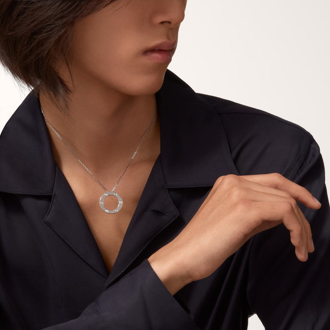 [LUCKY LOVE]LOVE NECKLACE 16MM 3 DIAMONDS
