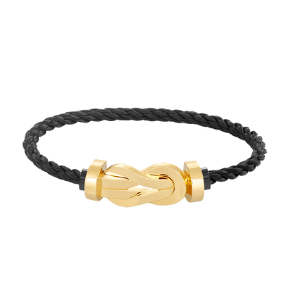 [LUCKY LOVE]CHANCE LARGE 8 FIGURE BUCKLE NO DIAMOND BRACELET GOLD