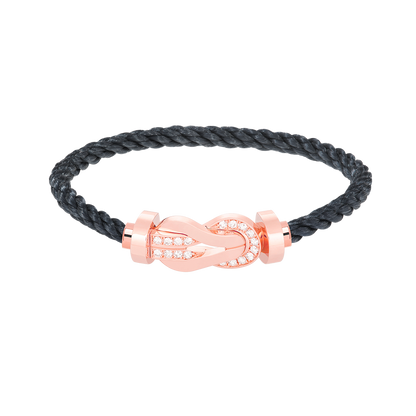 [LUCKY LOVE]CHANCE LARGE 8 FIGURE BUCKLE HALF DIAMOND BRACELET ROSE GOLD