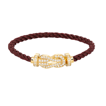 [LUCKY LOVE]CHANCE LARGE 8 FIGURE BUCKLE FULLDIAMOND BRACELET GOLD
