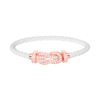 [LUCKY LOVE]CHANCE LARGE 8 FIGURE BUCKLE FULL DIAMOND BRACELET ROSE GOLD