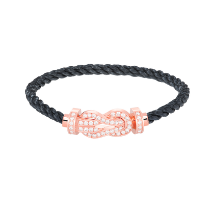 [LUCKY LOVE]CHANCE LARGE 8 FIGURE BUCKLE FULL DIAMOND BRACELET ROSE GOLD