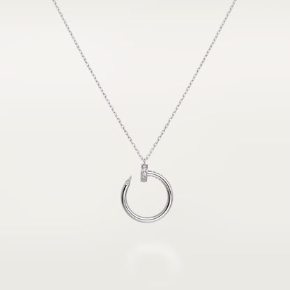 [LUCKY LOVE]JUSTE NECKLACE HALF DIAMOND