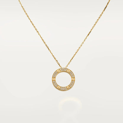 [LUCKY LOVE]LOVE NECKLACE 16MM  FULL DIAMOND