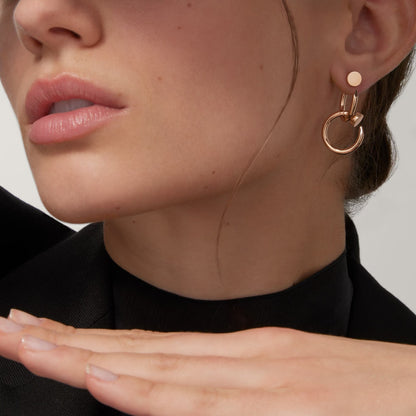 [LUCKY LOVE]JUSTE NO DIAMOND DOUBLE EARRINGS