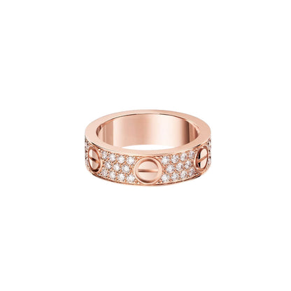 [LUCKY LOVE]LOVE RING 5.5MM DIAMONDS PAVED