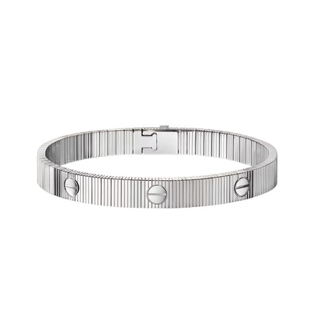 [LoveLucky]Clover & Love Sliver 2-Piece Bracelet Stack Set