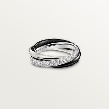 [LUCKY LOVE]TRINITY 3.2MM RING BLACK CERAMIC