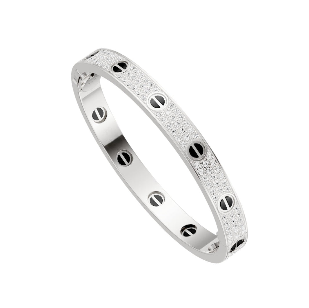 [LUCKY LOVE]LOVE BRACELET 6.1MM DIAMOND-PAVED CERAMIC