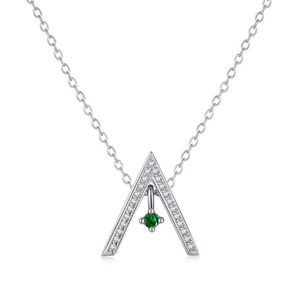 [LUCKY LOVE]Sparkling "A" Shape Necklace