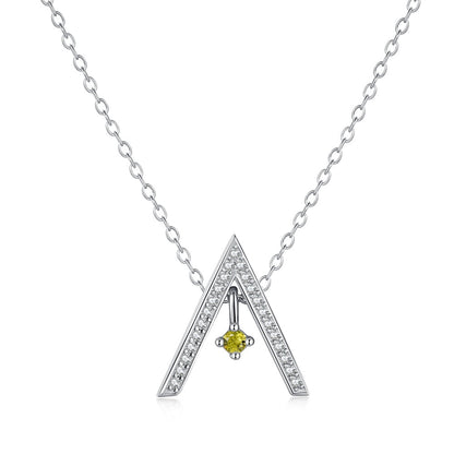 [LUCKY LOVE]Sparkling "A" Shape Necklace