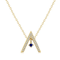 [LUCKY LOVE]Sparkling "A" Shape Necklace
