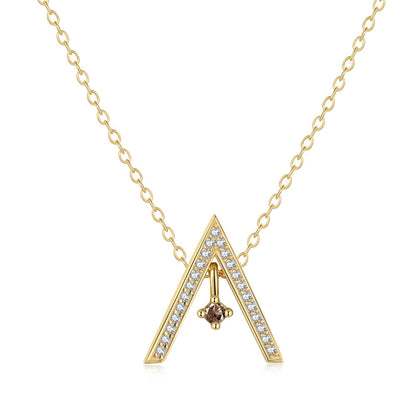 [LUCKY LOVE]Sparkling "A" Shape Necklace