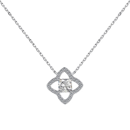 [LUCKY LOVE]Exquisite Flower Shape Princess Cut Necklace