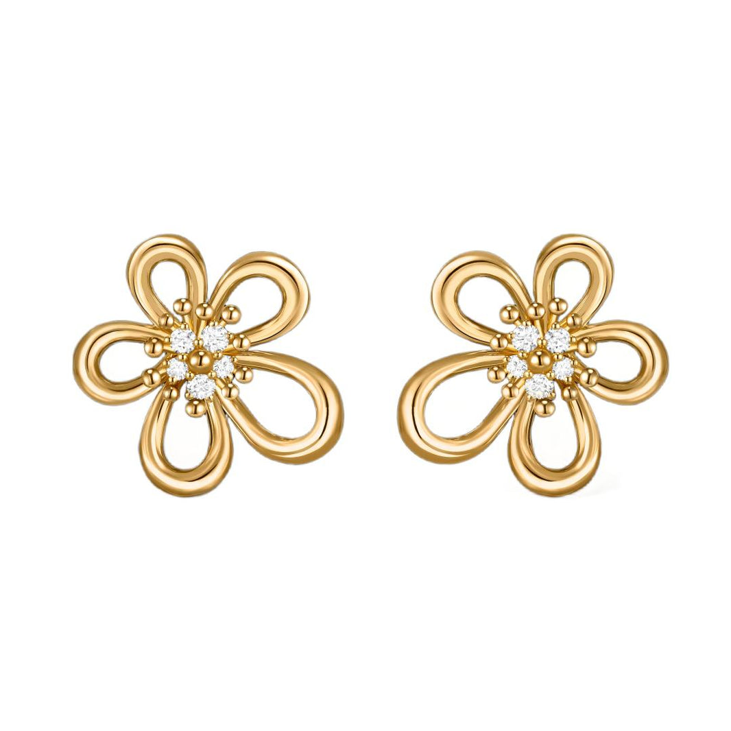 [LUCKY LOVE] FLOWERLACE EARRING 5 DIAMONDS