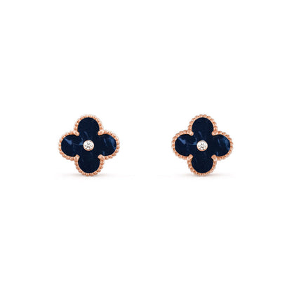 [LUCKY LOVE]CLOVER  15MM DIAMOND EARRINGS COLLECTION