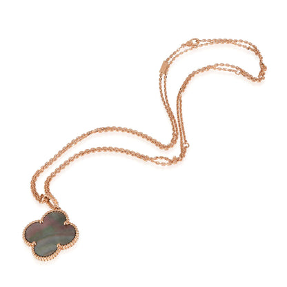 [LUCKY LOVE]CLOVER 25MM GOLD DARK MOP BIG CLOVER NECKLACE