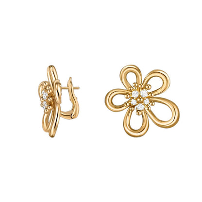 [LUCKY LOVE] FLOWERLACE EARRING 5 DIAMONDS