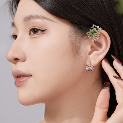 [LUCKY LOVE]Exquisite Earrings With Heart-Shaped Bow Design