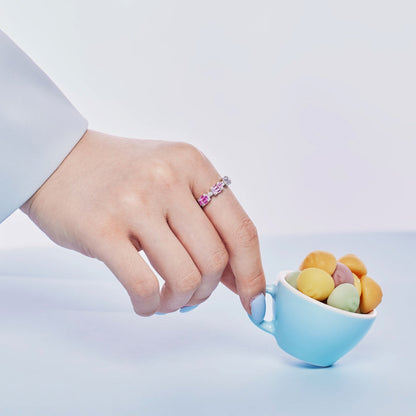 [LUCKY LOVE]Unique Colorful Emerald Cut Party Ring