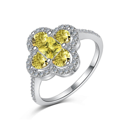 [LUCKY LOVE]Luxurious Eternity Flower Shape Banquet Ring