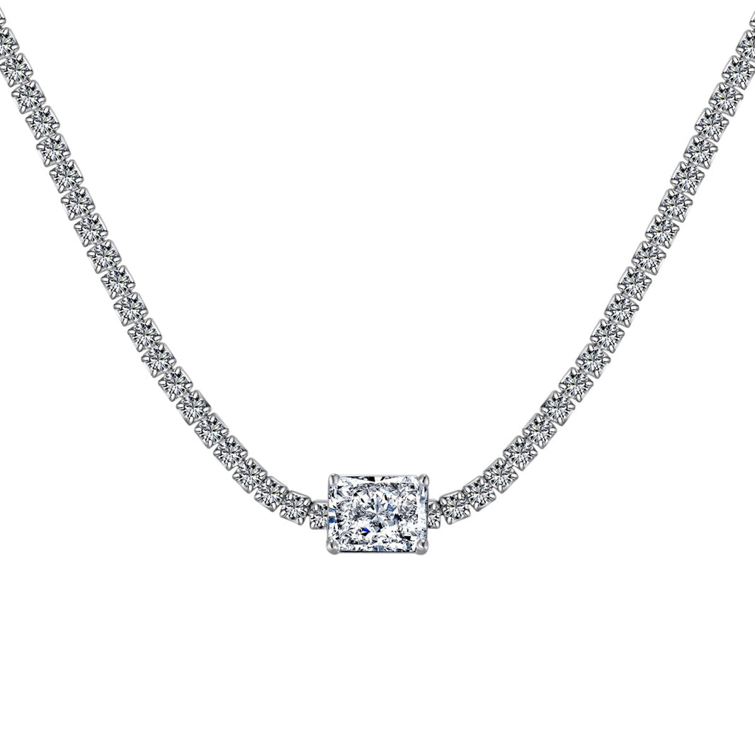 [LUCKY LOVE]2.0 carat Ornate Emerald Cut Necklace