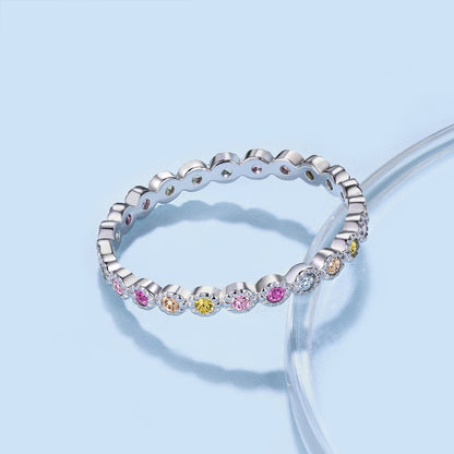 [LUCKY LOVE]Radiant Sparkling Round Cut Daily Ring