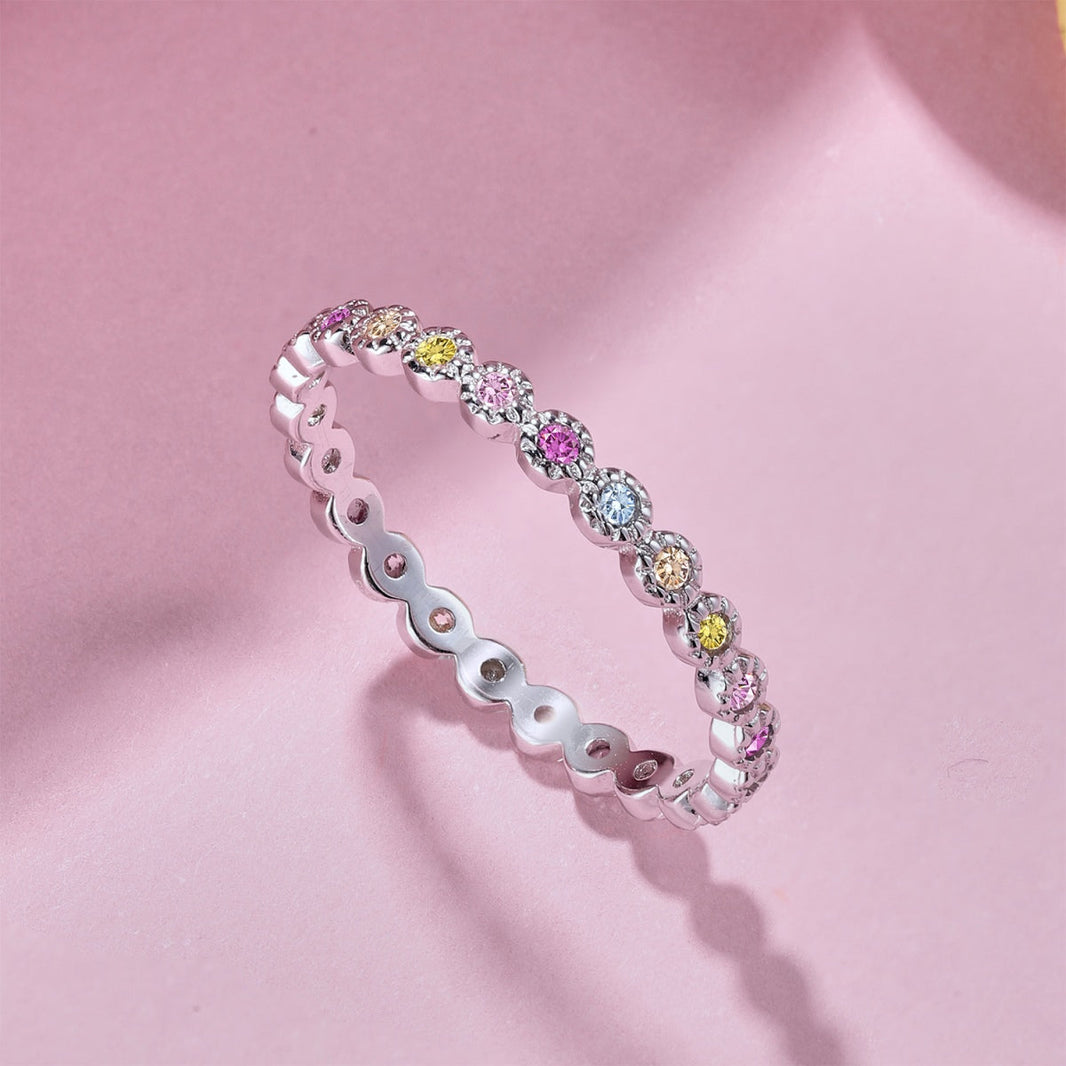 [LUCKY LOVE]Radiant Sparkling Round Cut Daily Ring