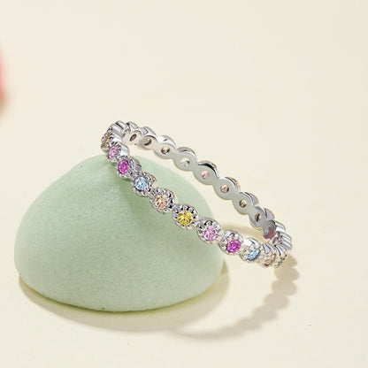 [LUCKY LOVE]Radiant Sparkling Round Cut Daily Ring