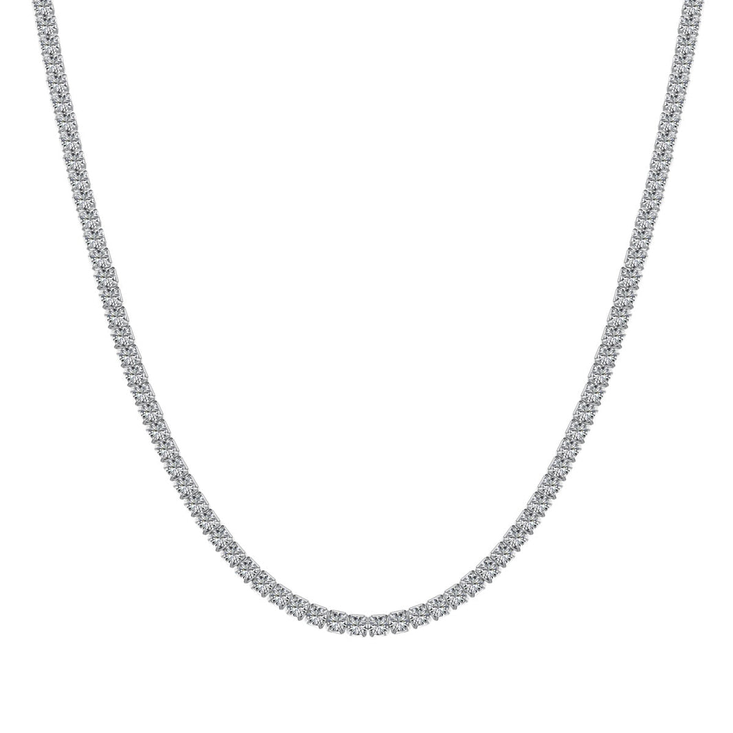 [LUCKY LOVE]Delicate Round Shape Tennis Necklace