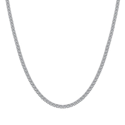 [LUCKY LOVE]Delicate Round Shape Tennis Necklace