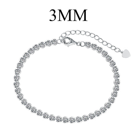 [LUCKY LOVE]Ornate  Sparkling Round Cut Daily Bracelet