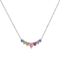 [LUCKY LOVE]Dainty Colorful Heart Necklace