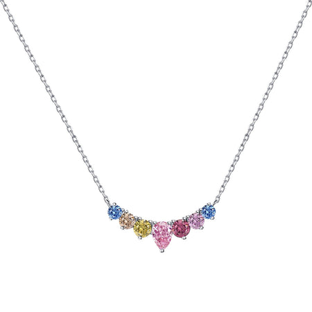 [LUCKY LOVE]Dainty Colorful Heart Necklace
