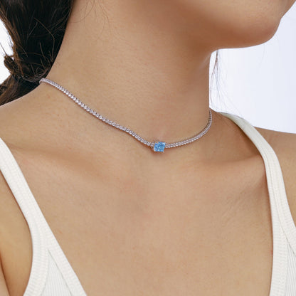 [LUCKY LOVE]2.0 carat Ornate Emerald Cut Necklace