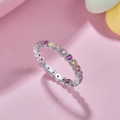 [LUCKY LOVE]Exquisite Colorful Round Cut Party Ring