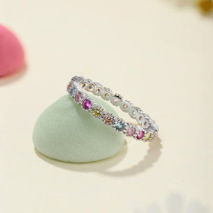 [LUCKY LOVE]Exquisite Colorful Round Cut Party Ring