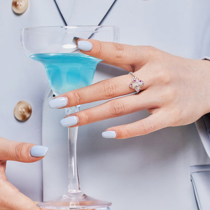 [LUCKY LOVE]Luxurious Colorful Flower Shape Banquet Ring