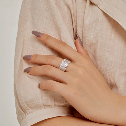 [LUCKY LOVE]Luxurious Colorful Radiant Cut Daily Ring