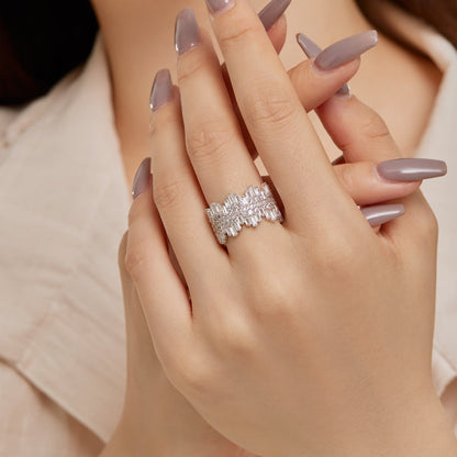 [LUCKY LOVE]Luxurious Colorful Radiant Cut Daily Ring