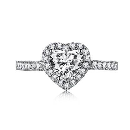 [LUCKY LOVE]Eternity Splashy Romantic Heart Shape Lover Ring