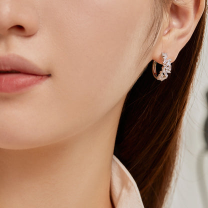 [LUCKY LOVE]Dazzling Colorful Emerald Cut Daily Earrings