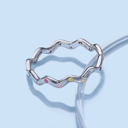 [LUCKY LOVE]Ornate Vibrant Round Cut Daily Ring