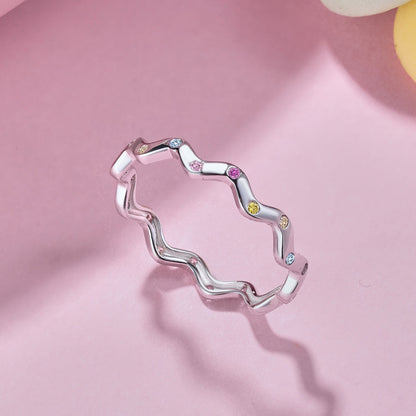 [LUCKY LOVE]Ornate Vibrant Round Cut Daily Ring