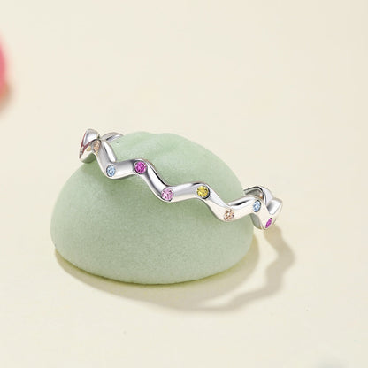 [LUCKY LOVE]Ornate Vibrant Round Cut Daily Ring