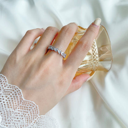 [LUCKY LOVE]0.25 Carat Radiant Romance Heart Cut Lover Ring