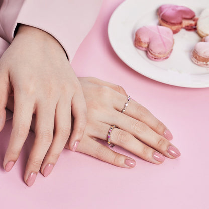 [LUCKY LOVE]Elegant Energetic Round Cut Daily Ring