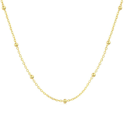[LUCKY LOVE]Small Bead Clavicle Chain Simple Necklace