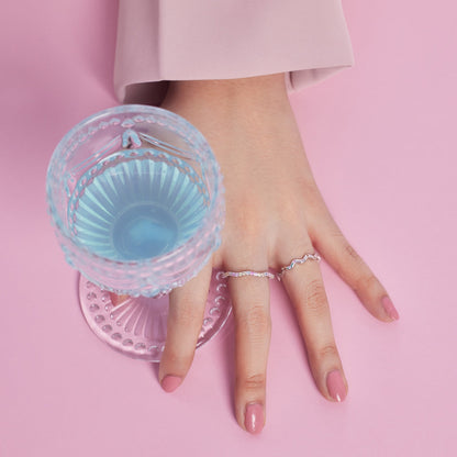 [LUCKY LOVE]Ornate Vibrant Round Cut Daily Ring