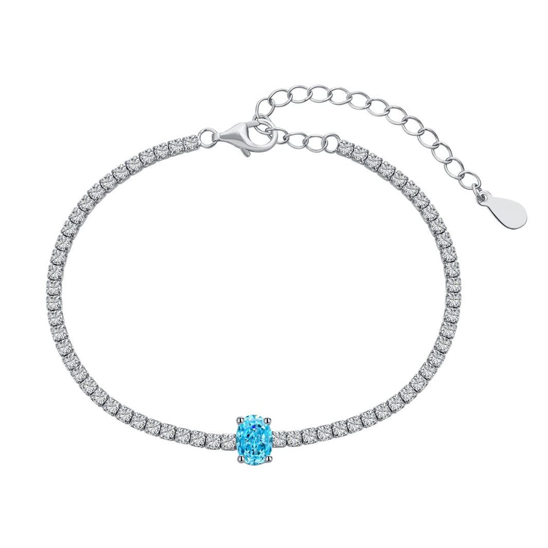 [LUCKY LOVE]0.75 Carat Exquisite Oval Cut Daily Bracelet